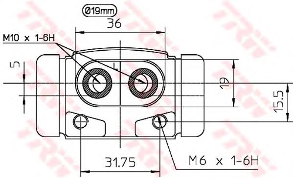 Comprar BWD195 TRW Cilindro de freno de rueda trasera