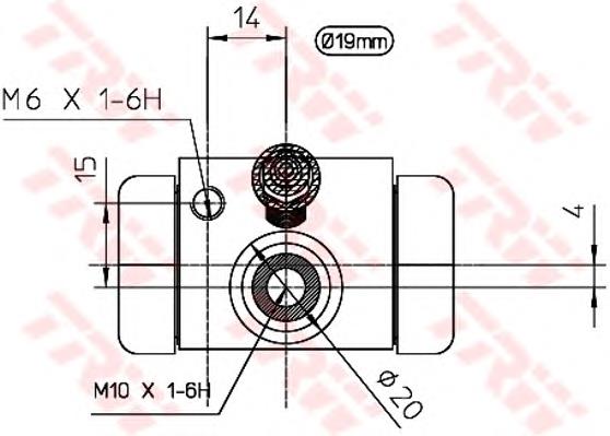 Comprar BWD100 TRW Cilindro de freno de rueda trasera