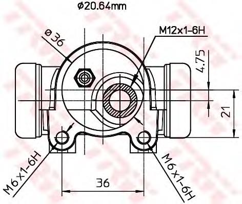 Cilindro de freno de rueda trasera TRW BWF154 precio, desde 26,11 EUR