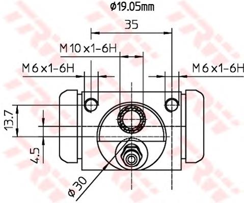 Cilindro de freno de rueda trasera TRW BWD312 precio, desde 12,79 EUR