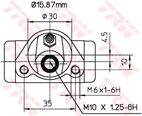 Cilindro de freno de rueda trasero BWB110 TRW