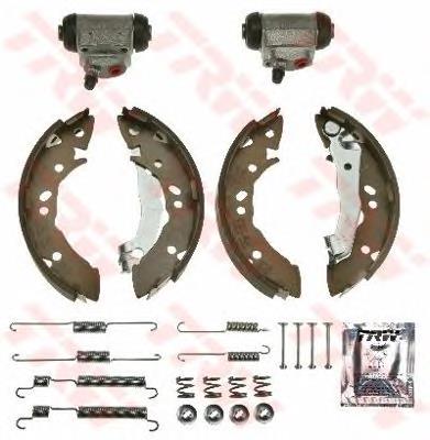 BK2607 TRW Kit frenos, disco de tambor, con cilindros, completo 