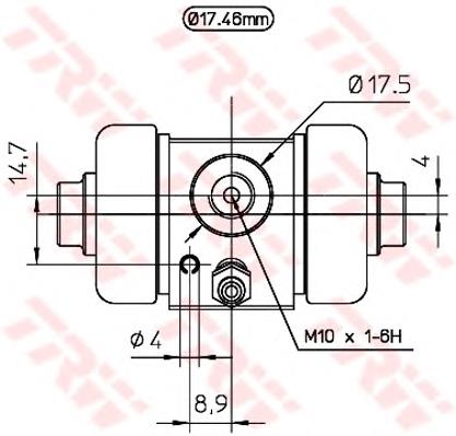 Cilindro de freno de rueda trasera TRW BWC164 precio, desde 10,25 EUR