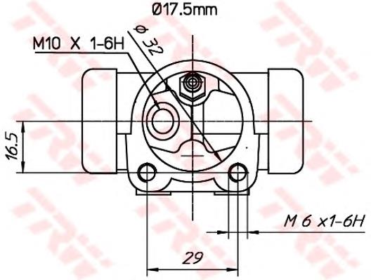 BWC162 TRW cilindro de freno de rueda trasero