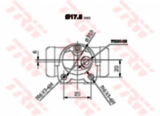 BWC151 TRW cilindro de freno de rueda trasero
