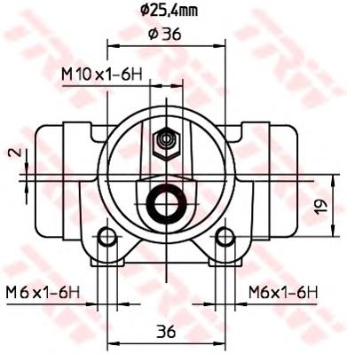 Cilindro de freno de rueda trasera TRW BWL204 precio, desde 25,29 EUR