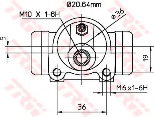 Comprar BWF303 TRW Cilindro de freno de rueda trasera