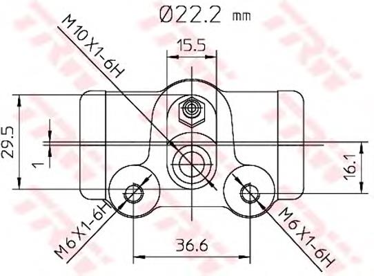 Cilindro de freno de rueda trasera TRW BWH130 precio, desde 14,60 EUR