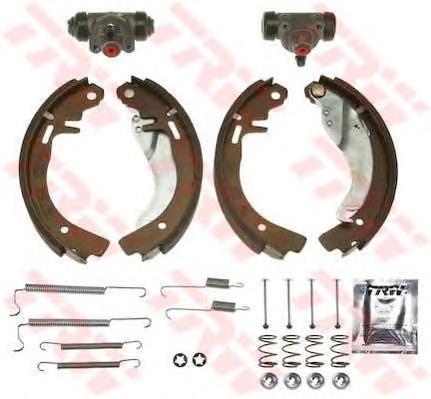 BK1612 TRW Kit frenos, disco de tambor, con cilindros, completo 