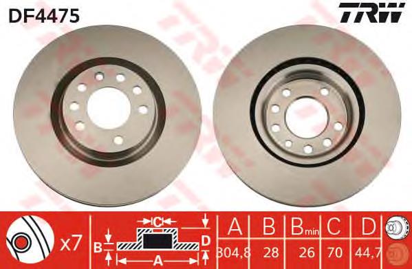 Frenos delanteros TRW DF4475 precio, desde 50,79 EUR