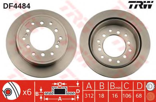 DP209C Japan Parts Freno de disco trasero