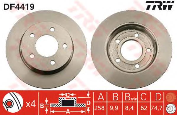 Frenos traseros Open Parts BDA204110