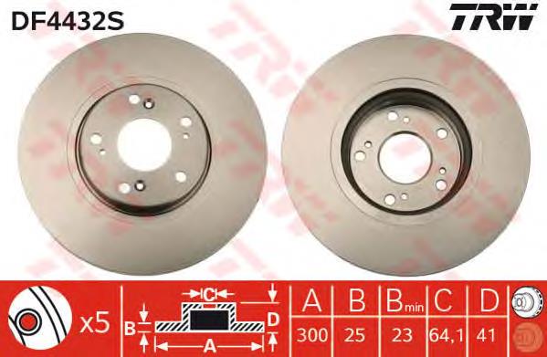 Comprar DF4432S TRW Freno de disco delantero