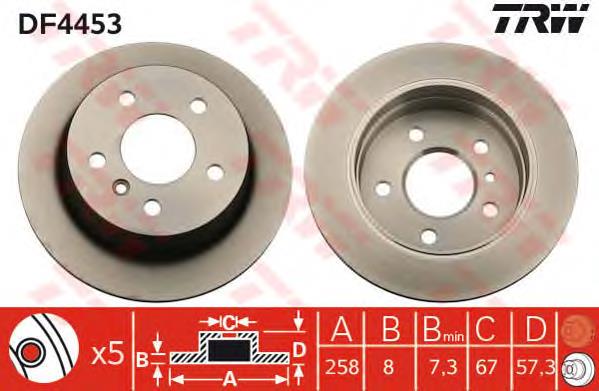 Comprar DF4453 TRW Disco de freno trasero
