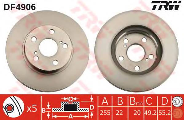 Comprar DF4906 TRW Freno de disco delantero