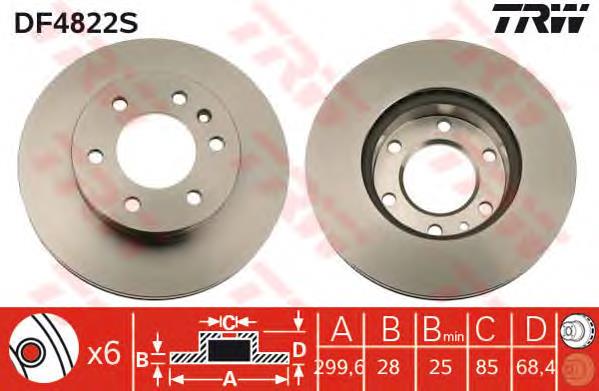 Frenos delanteros TRW DF4822S precio, desde 49,63 EUR