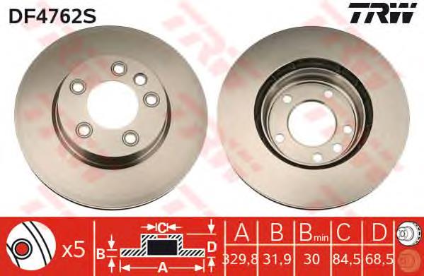 Comprar DF4762S TRW Freno de disco delantero
