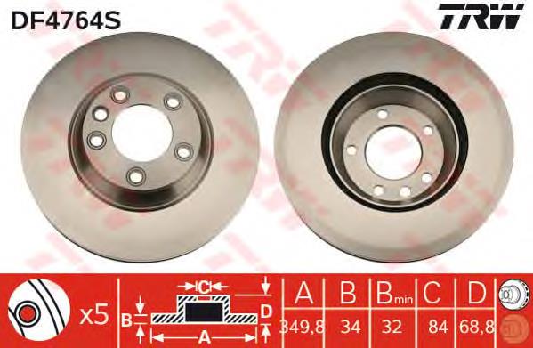 Comprar DF4764S TRW Freno de disco delantero
