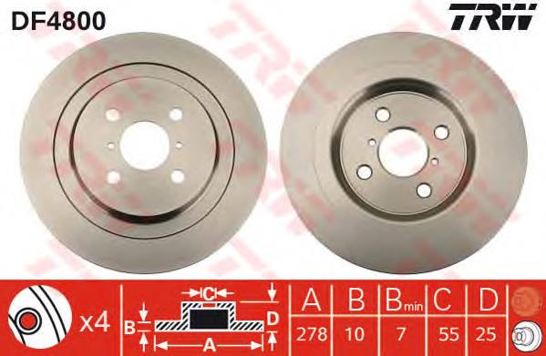 Frenos traseros TRW DF4800