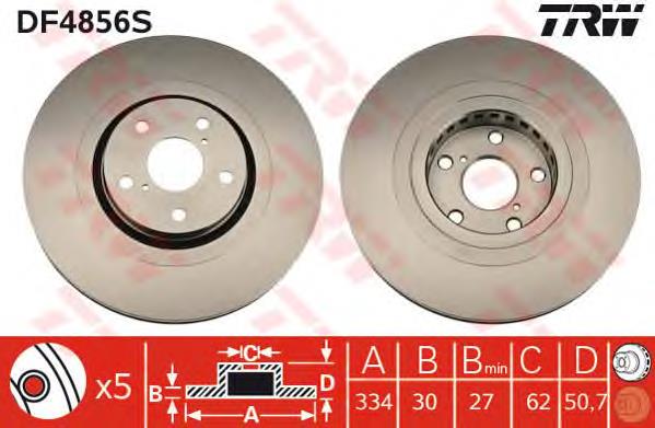 Comprar DF4856S TRW Freno de disco delantero