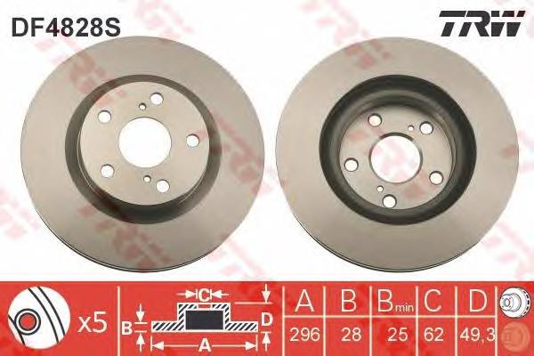 Frenos delanteros TRW DF4828S precio, desde 34,57 EUR