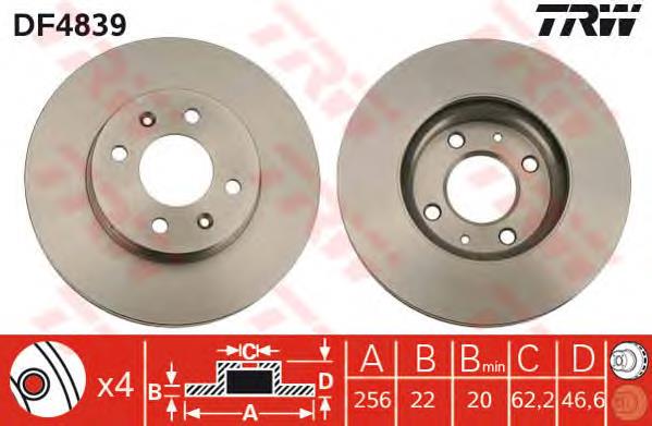 Comprar DF4839 TRW Freno de disco delantero
