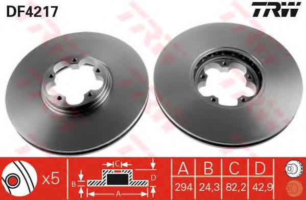 Comprar DF4217 TRW Freno de disco delantero