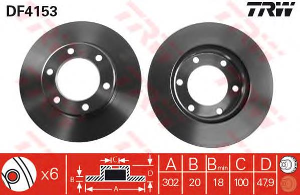 Comprar DF4153 TRW Freno de disco delantero