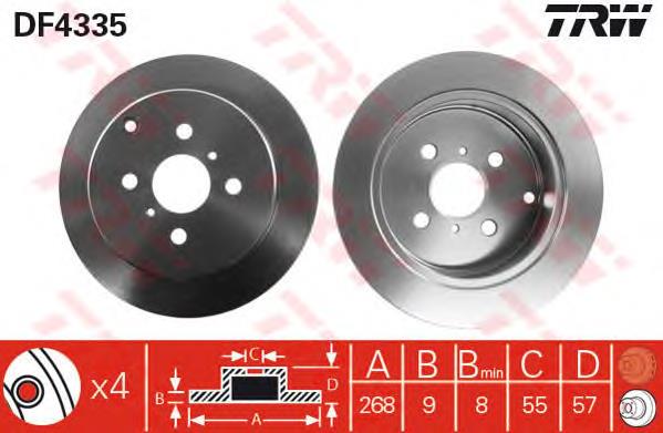 Frenos traseros TRW DF4335