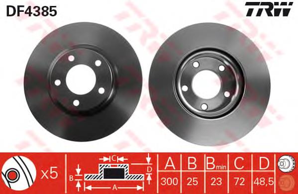 Comprar DF4385 TRW Freno de disco delantero