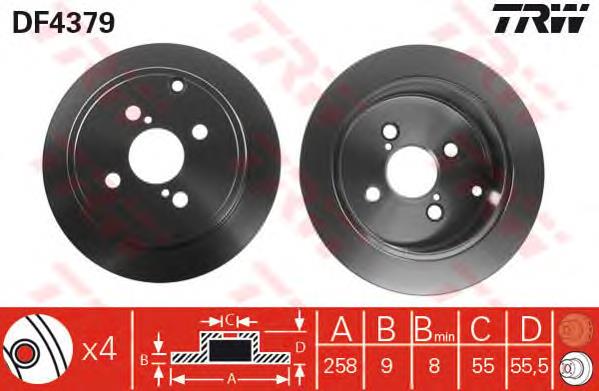DP217C Japan Parts Freno de disco trasero