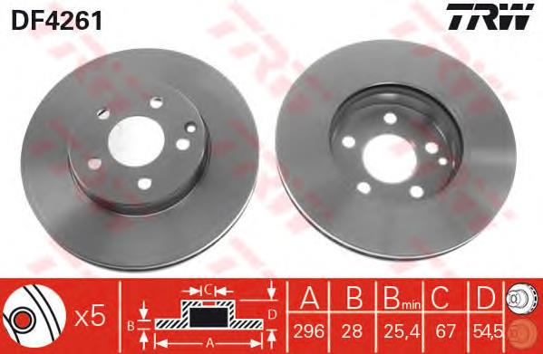 Frenos delanteros TRW DF4261 precio, desde 39,26 EUR