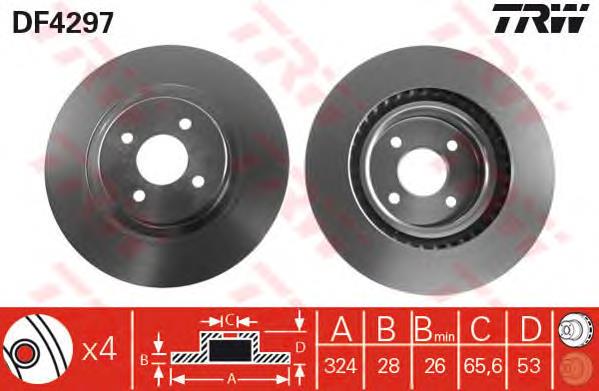 Comprar DF4297 TRW Freno de disco delantero