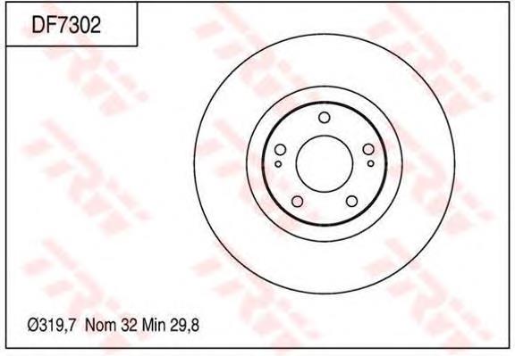DF7302 TRW freno de disco delantero