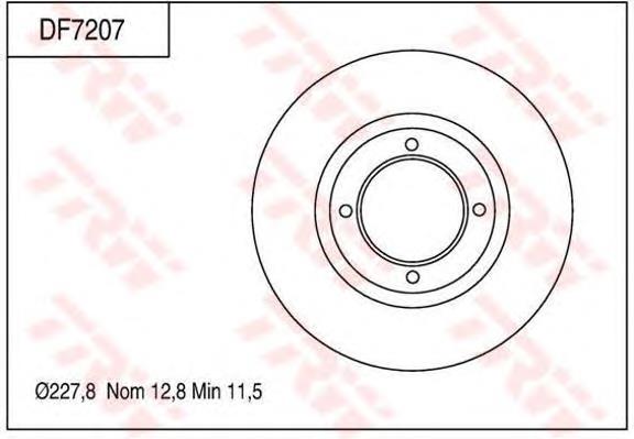 Disco de freno trasero 4351220040 Toyota