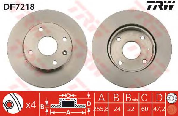 Comprar DF7218 TRW Freno de disco delantero