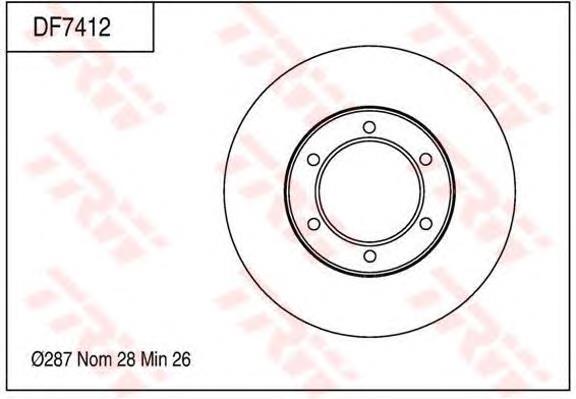 Freno de disco delantero ADT343187 Blue Print