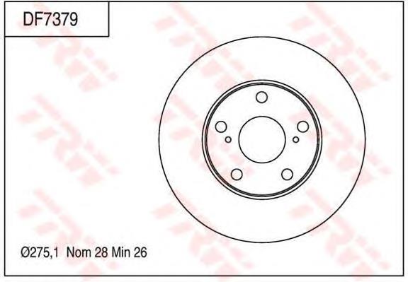 4351206060 Toyota freno de disco delantero