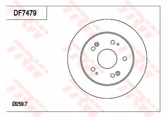 Disco de freno trasero ADH243118 Blue Print