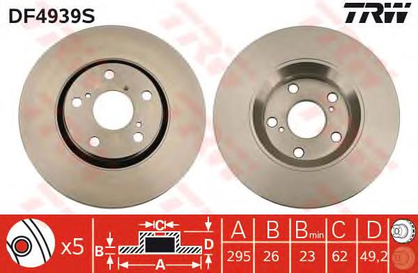 Comprar DF4939S TRW Freno de disco delantero