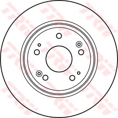Disco de freno trasero DF4982 TRW