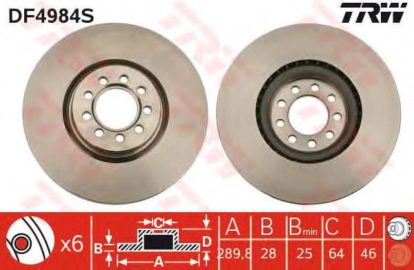 Frenos delanteros TRW DF4984S precio, desde 47,52 EUR