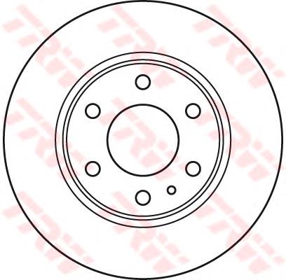 Disco de freno trasero DF4992S TRW