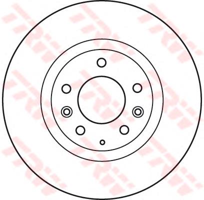 Freno de disco delantero DF4968S TRW