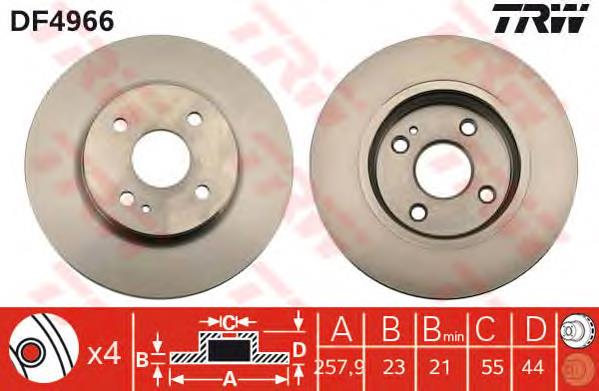 Frenos delanteros TRW DF4966 precio, desde 31,01 EUR
