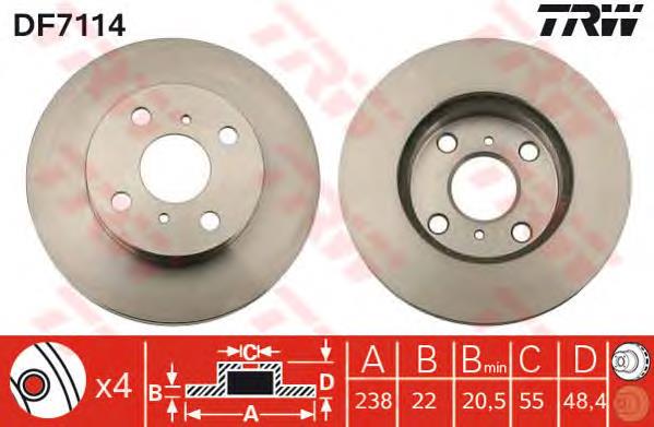 Freno de disco delantero CD6417V Bremsi