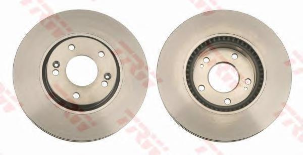 TRW DF6108S Disco De Freno Compatible Con Kia Sportage, Hyundai Ix35 Y Más (300mm, 5 Agujeros)