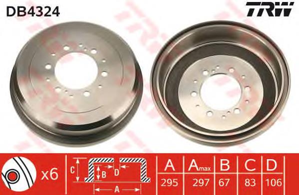 4243160120 Toyota freno de tambor trasero