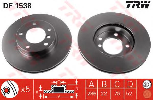 Comprar DF1538 TRW Freno de disco delantero