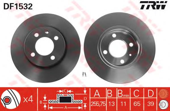 Disco de freno DF1532 TRW